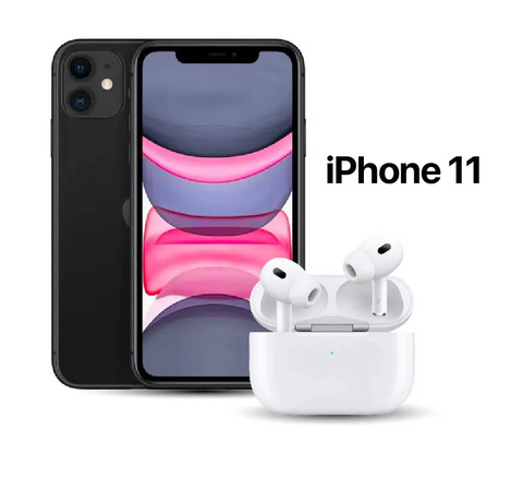 Celular Reacondicionado iPhone 11 + AirPods Pro 2da Generación AAA